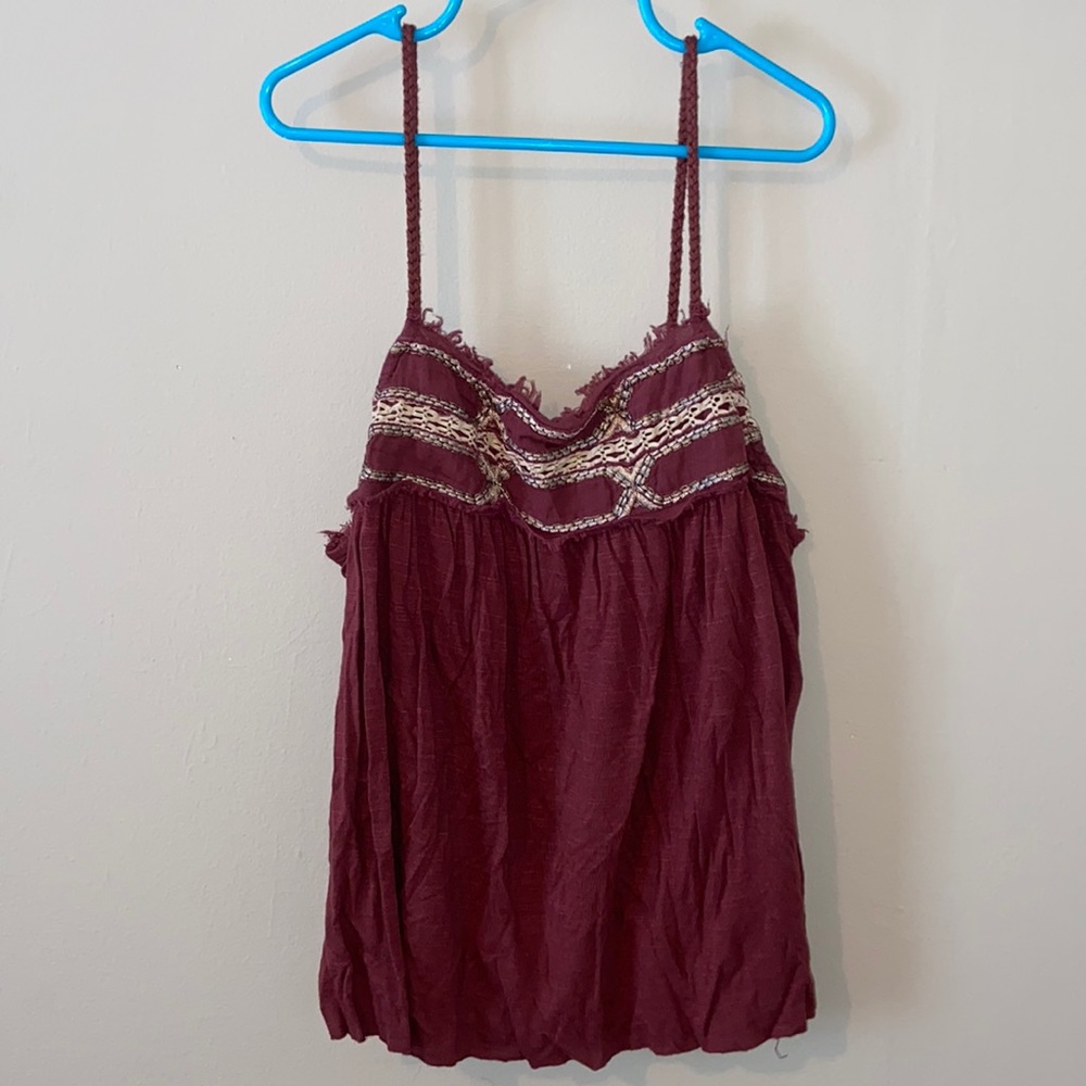 Maroon tank American eagle